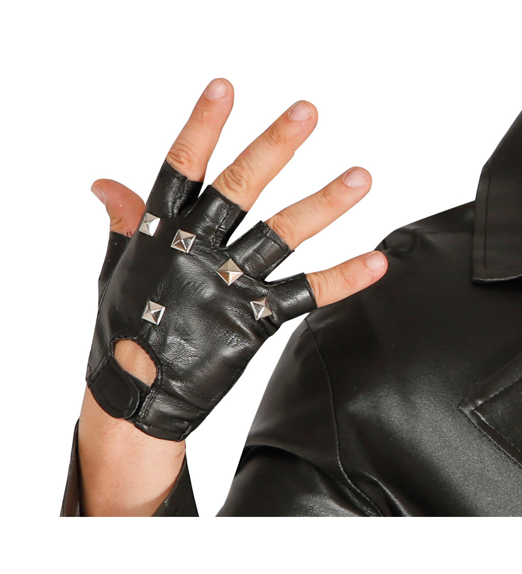 Černé krátké rukavice bez prstů