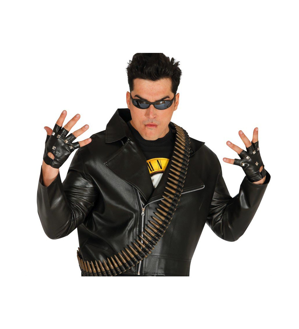 Černé krátké rukavice bez prstů