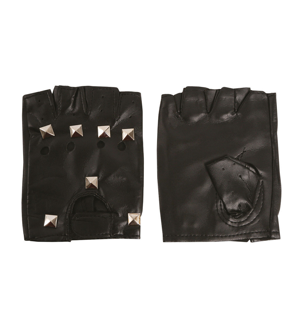 Černé krátké rukavice bez prstů