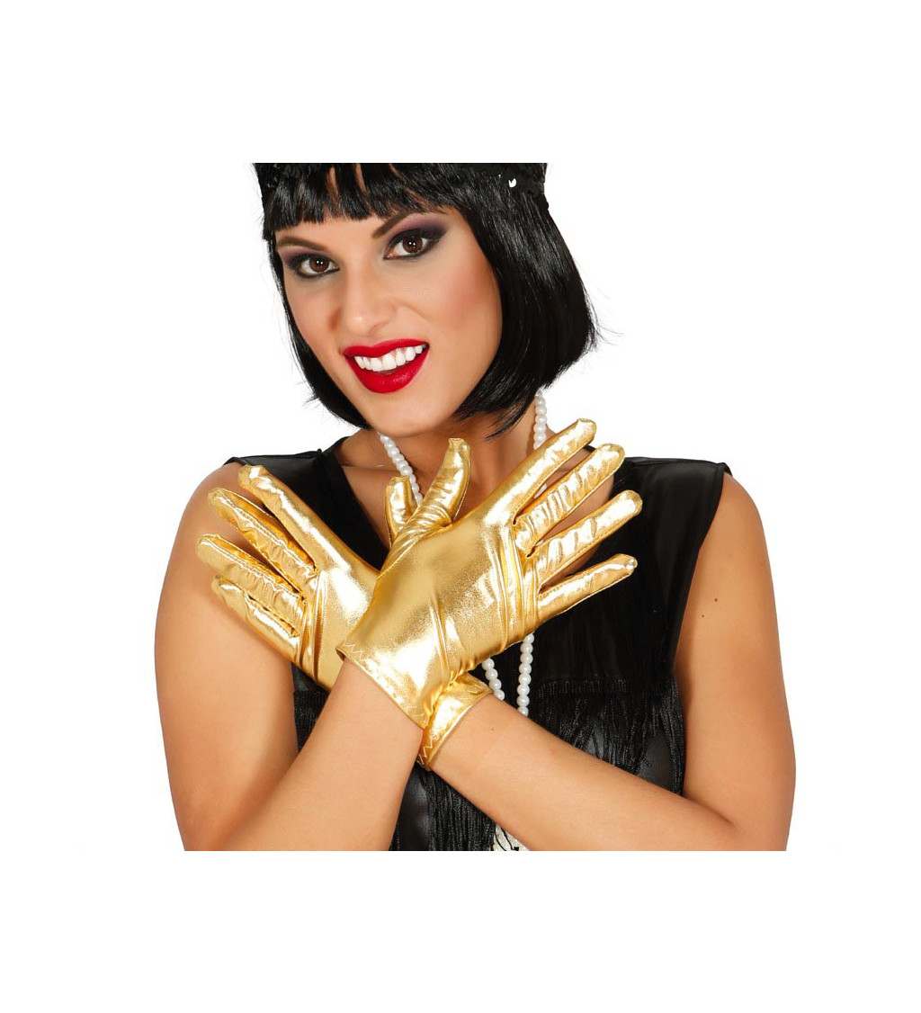 Krátké zlaté rukavice