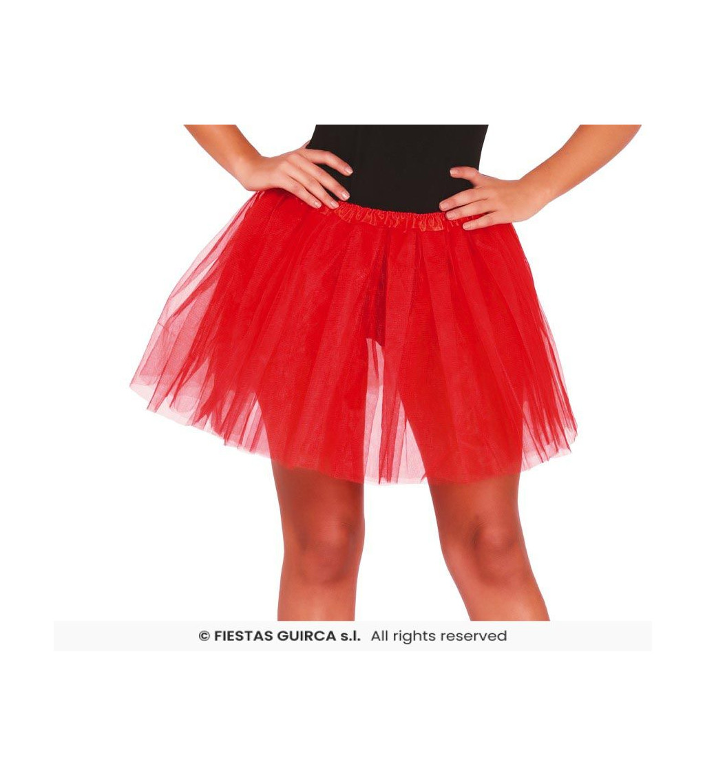 Červená tutu sukně