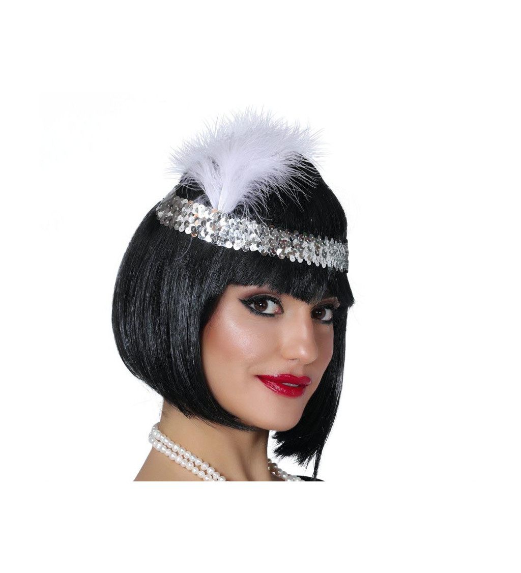 Charleston čelenka – stříbrná