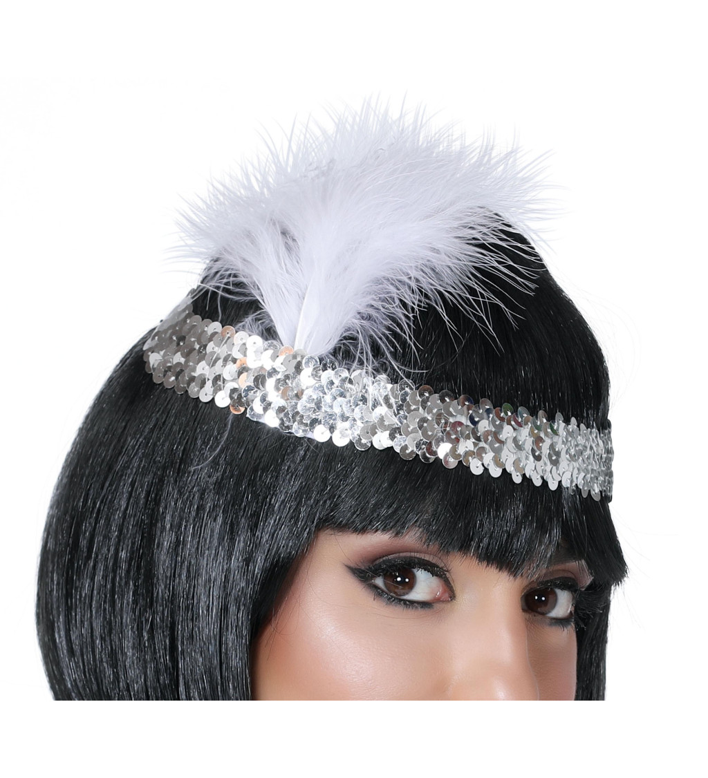 Charleston čelenka – stříbrná
