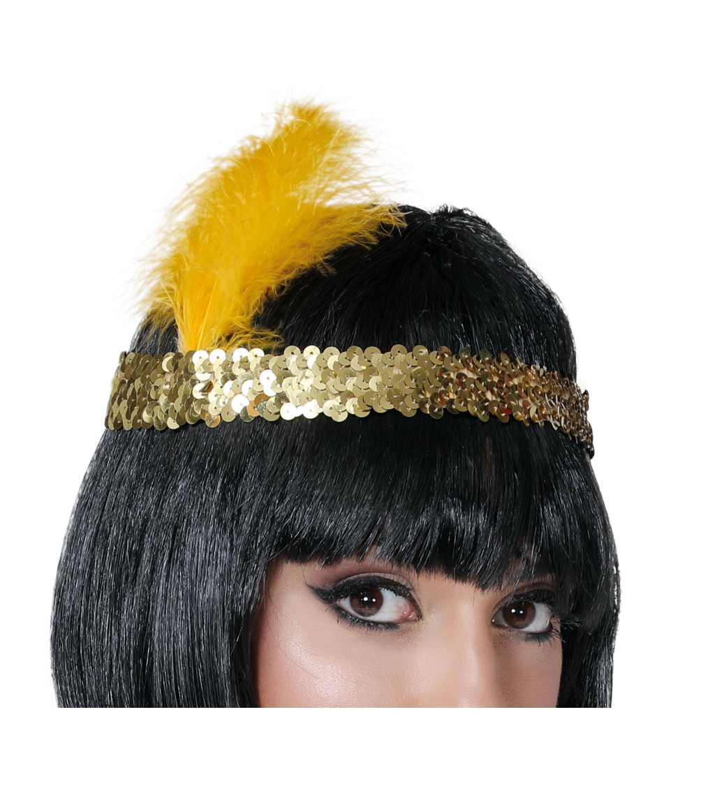 Charleston čelenka – zlatá
