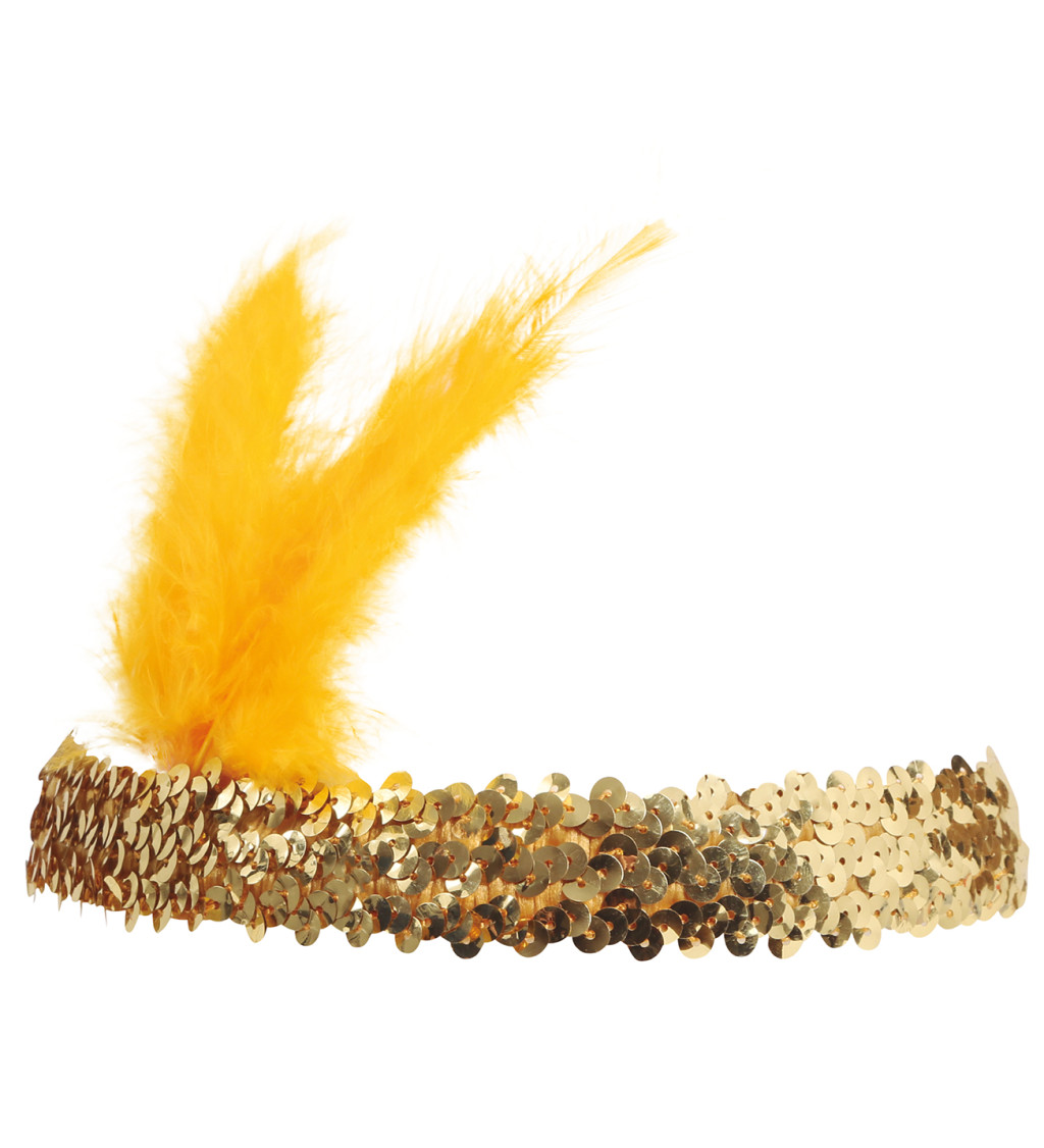 Charleston čelenka – zlatá