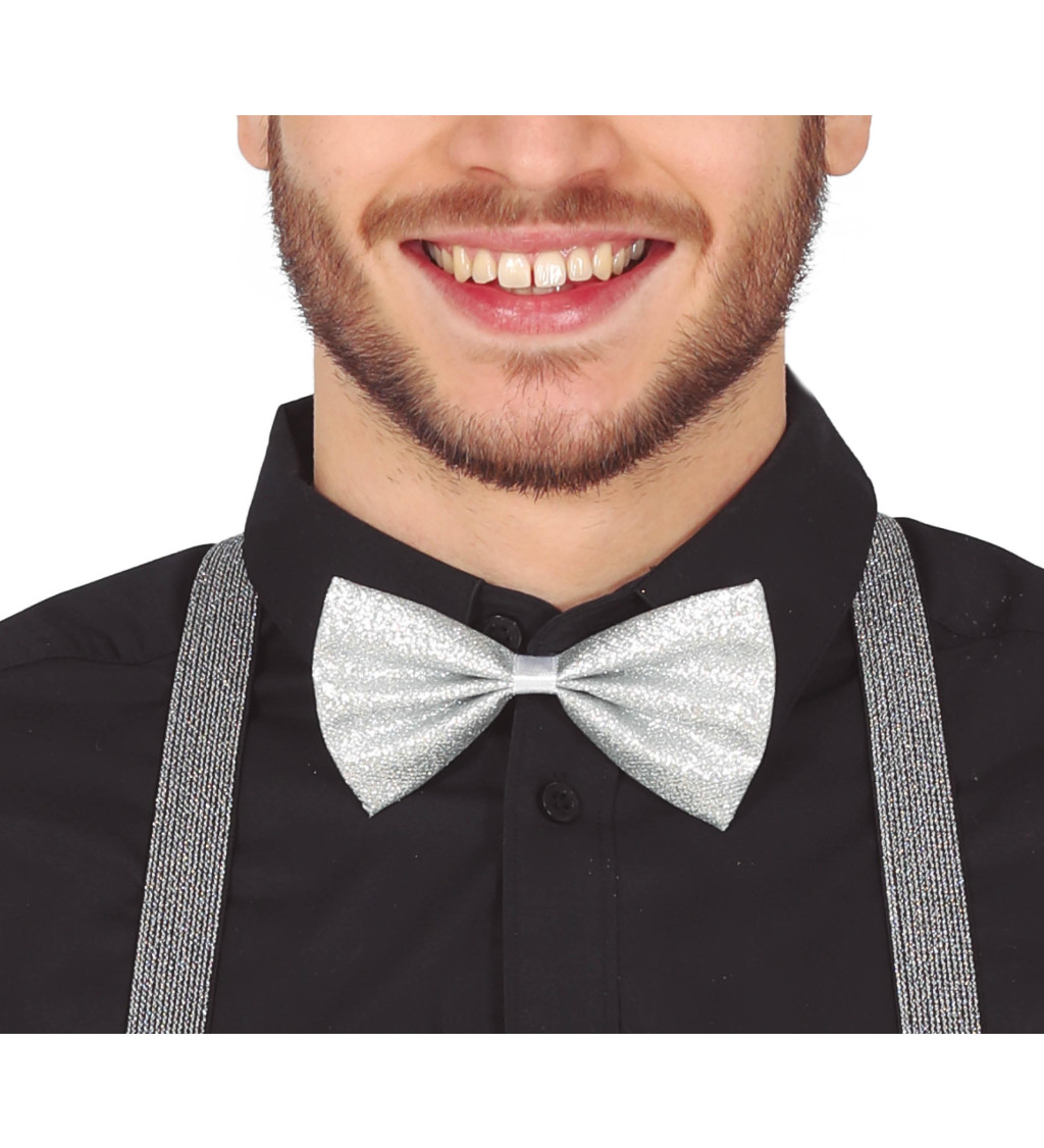 Stříbrný společenský motýlek