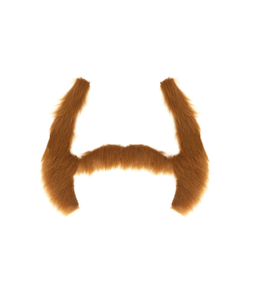 Hnědý knír s kotletami