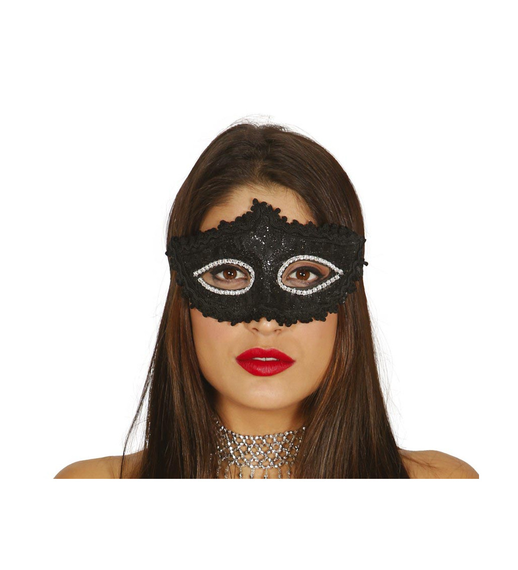 Elegantní černá škraboška