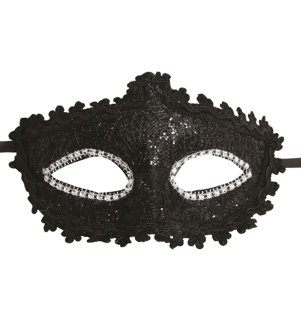 Elegantní černá škraboška