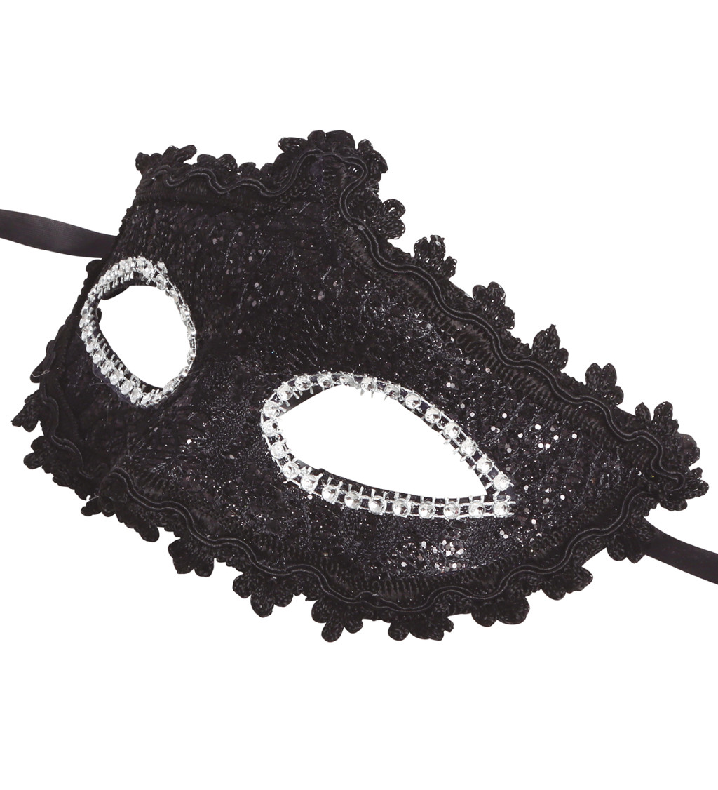 Elegantní černá škraboška