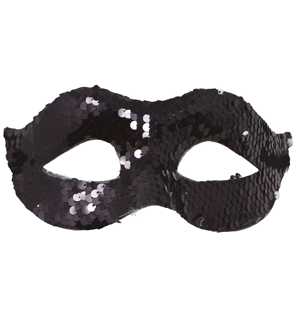 Flitrová černá škraboška