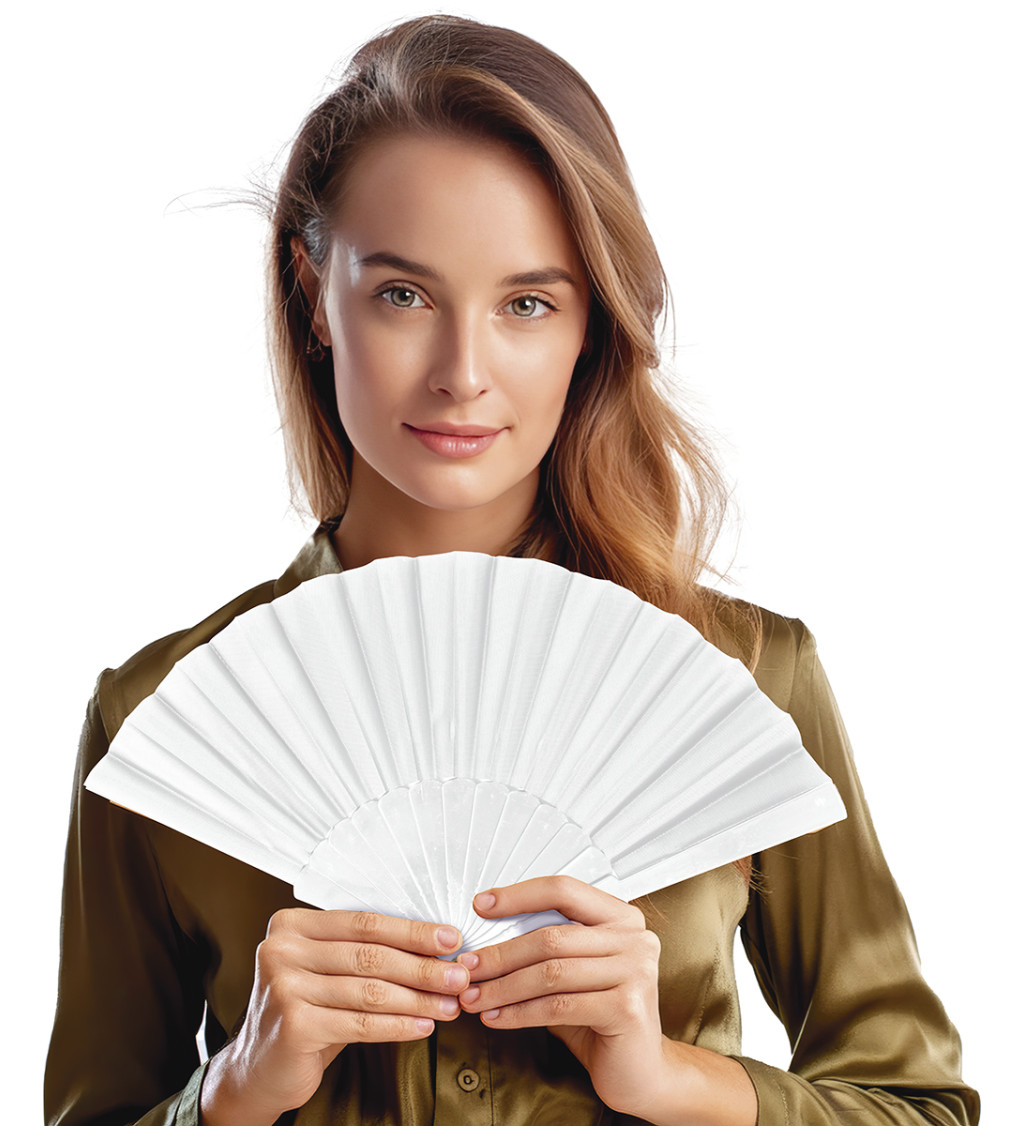 Elegantní vějíř – bílý