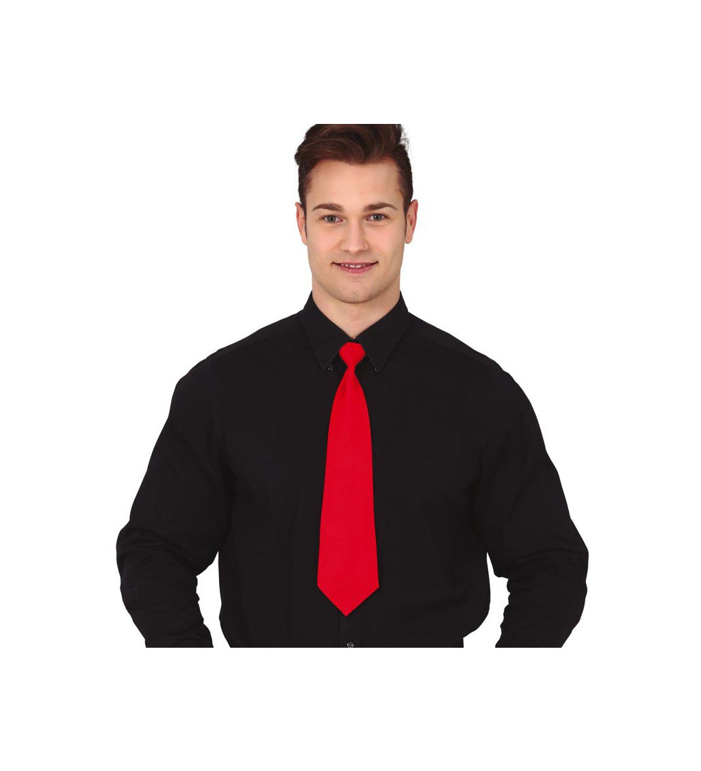 Červená společenská kravata