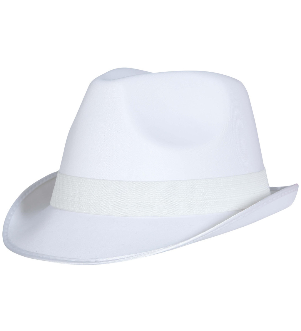 Bílý gangster klobouk