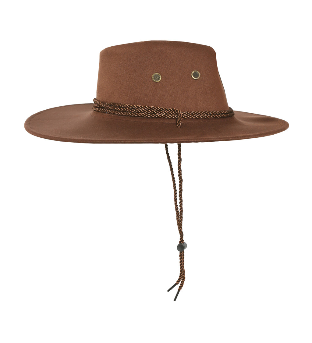 Extra velký hnědý kovbojský klobouk
