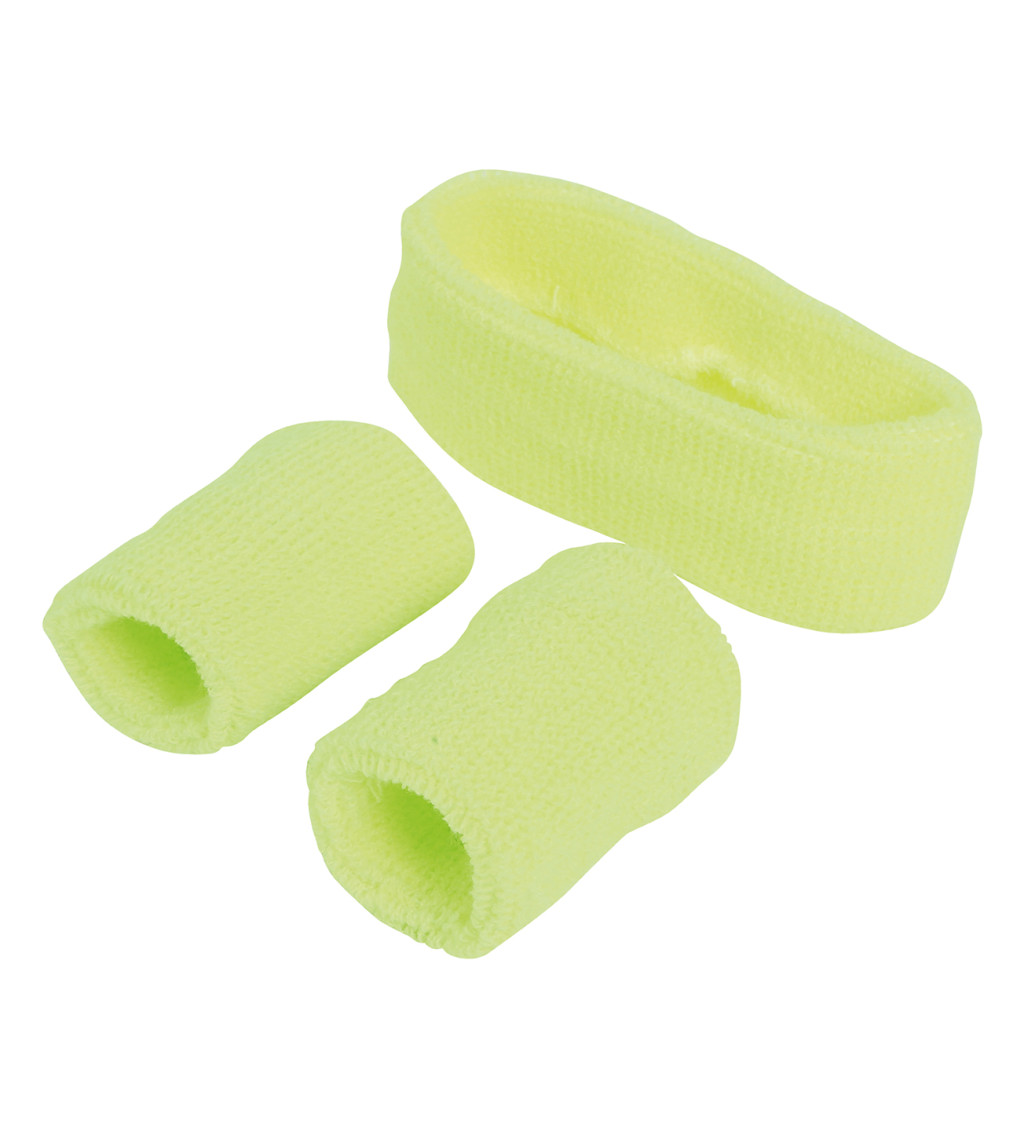 Žlutá party sada – potítka a čelenka