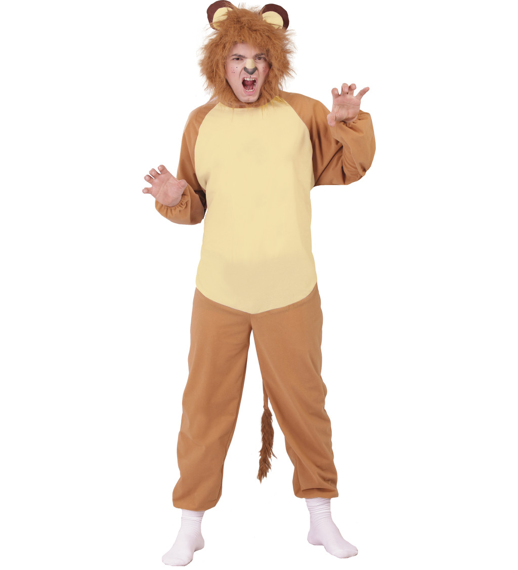 Pánský kostým Lev s kapucí