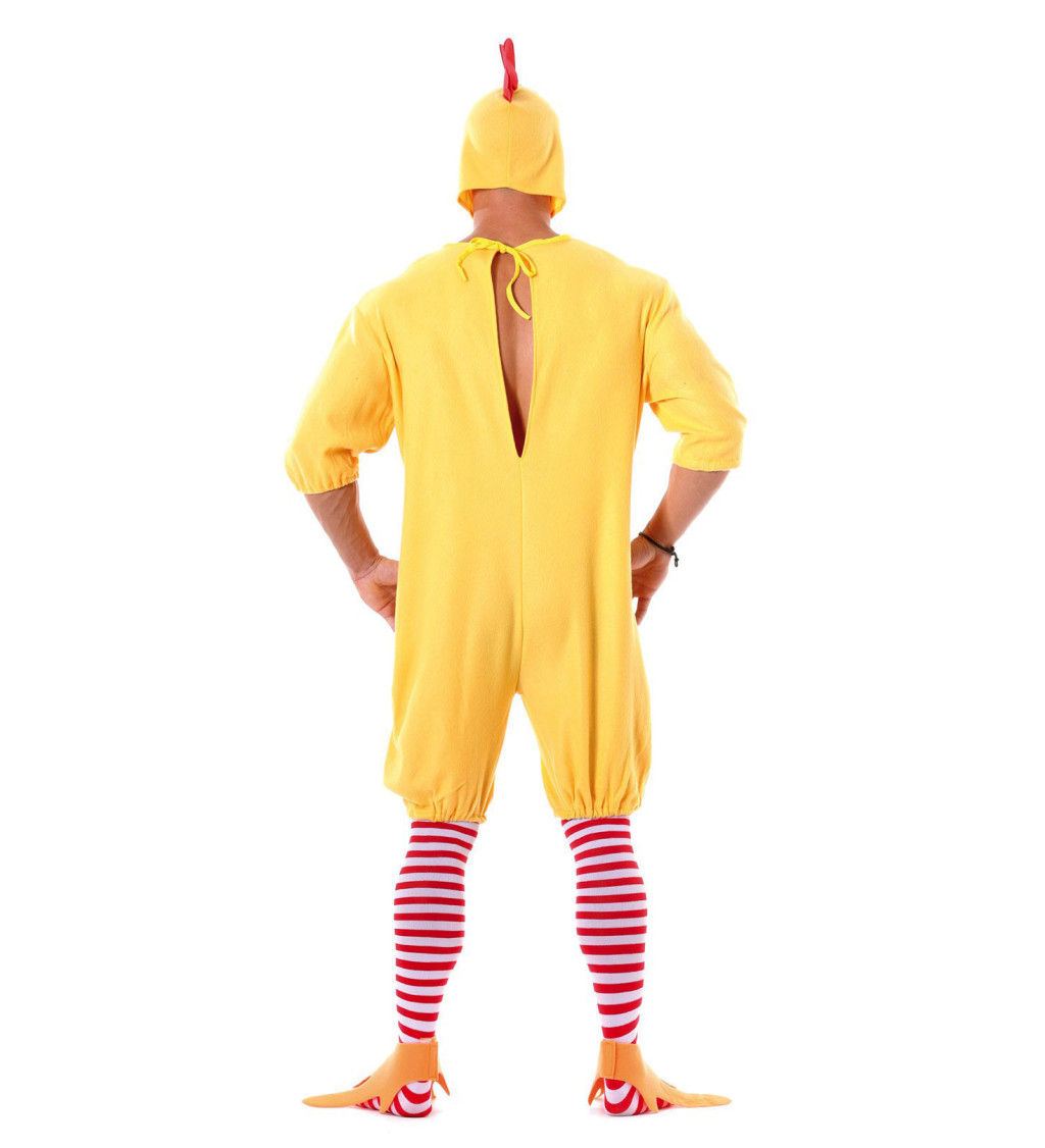 Pánský kostým Kuře: Overal s kapucí a návleky