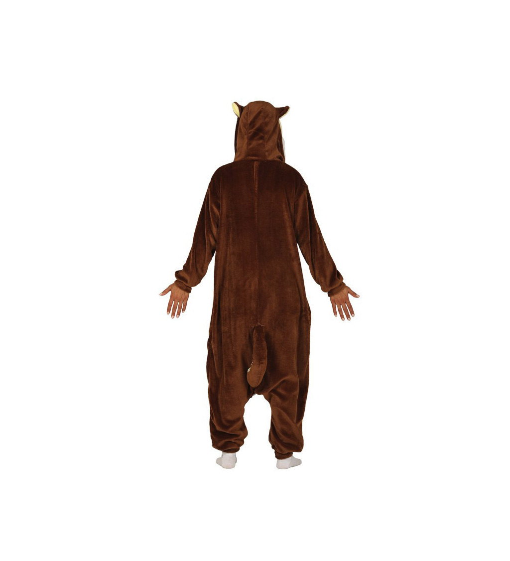 Dámský overal Veverka s kapucí a ocasem