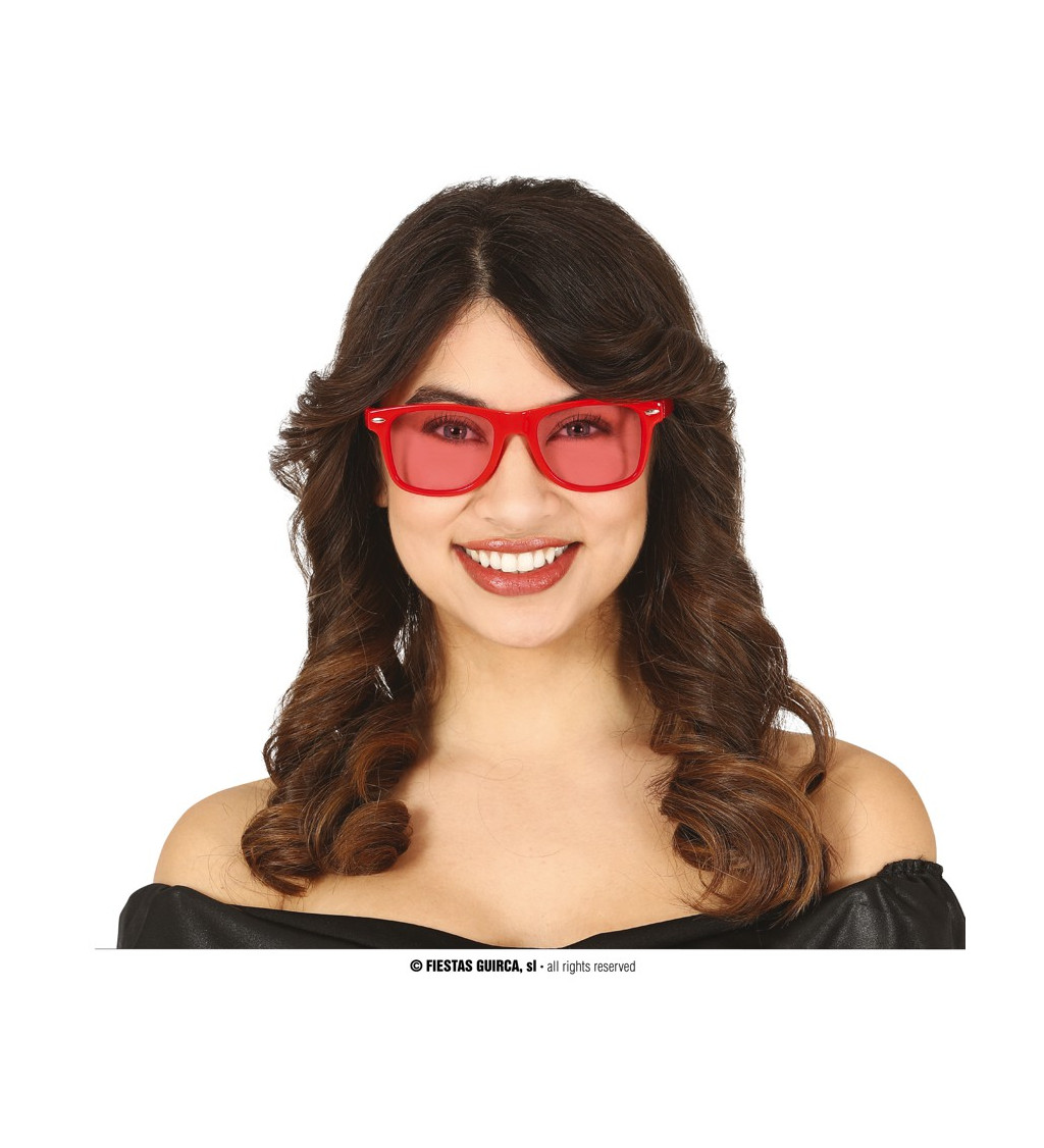 Brýle – červená skla