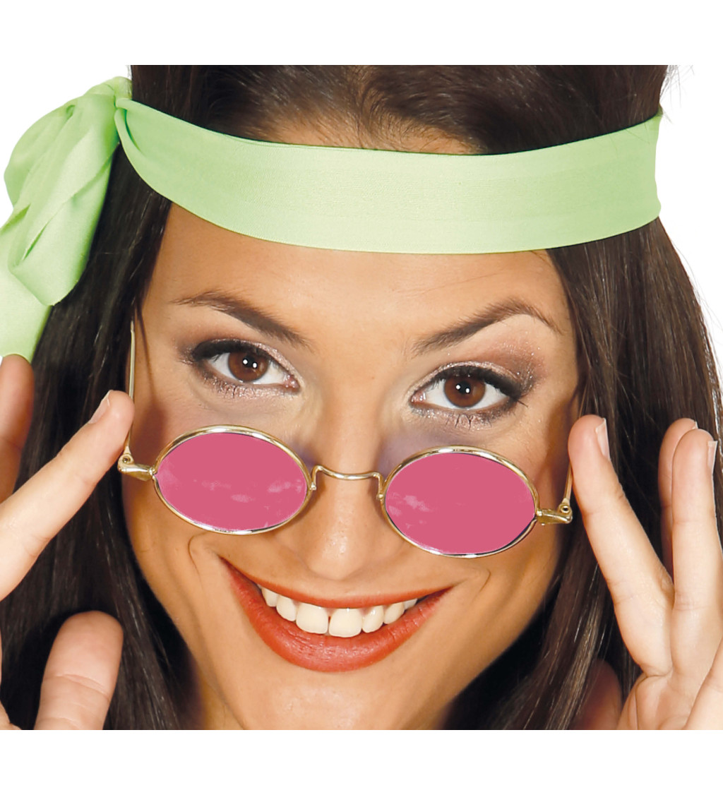 Hippie brýle – růžové
