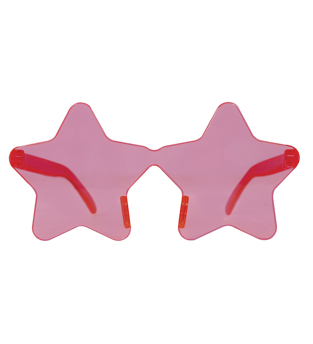 Brýle ve tvaru hvězdy – růžové