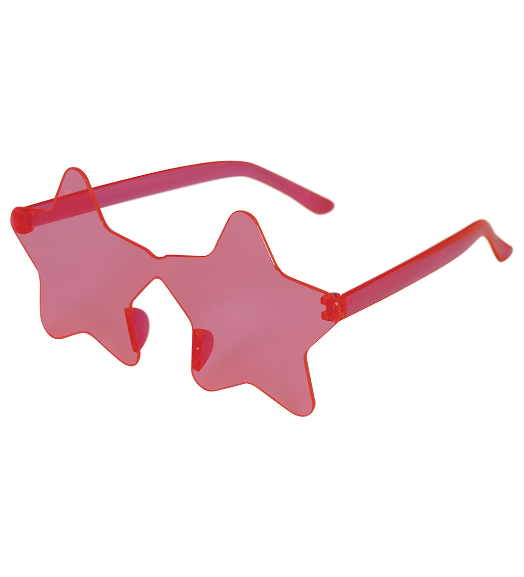 Brýle ve tvaru hvězdy – růžové