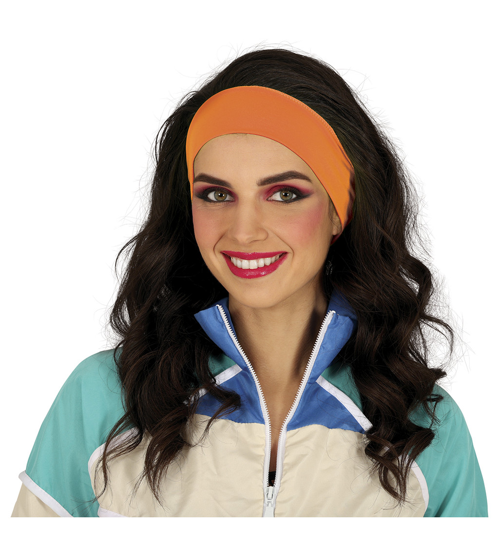Retro čelenka – neonově oranžová