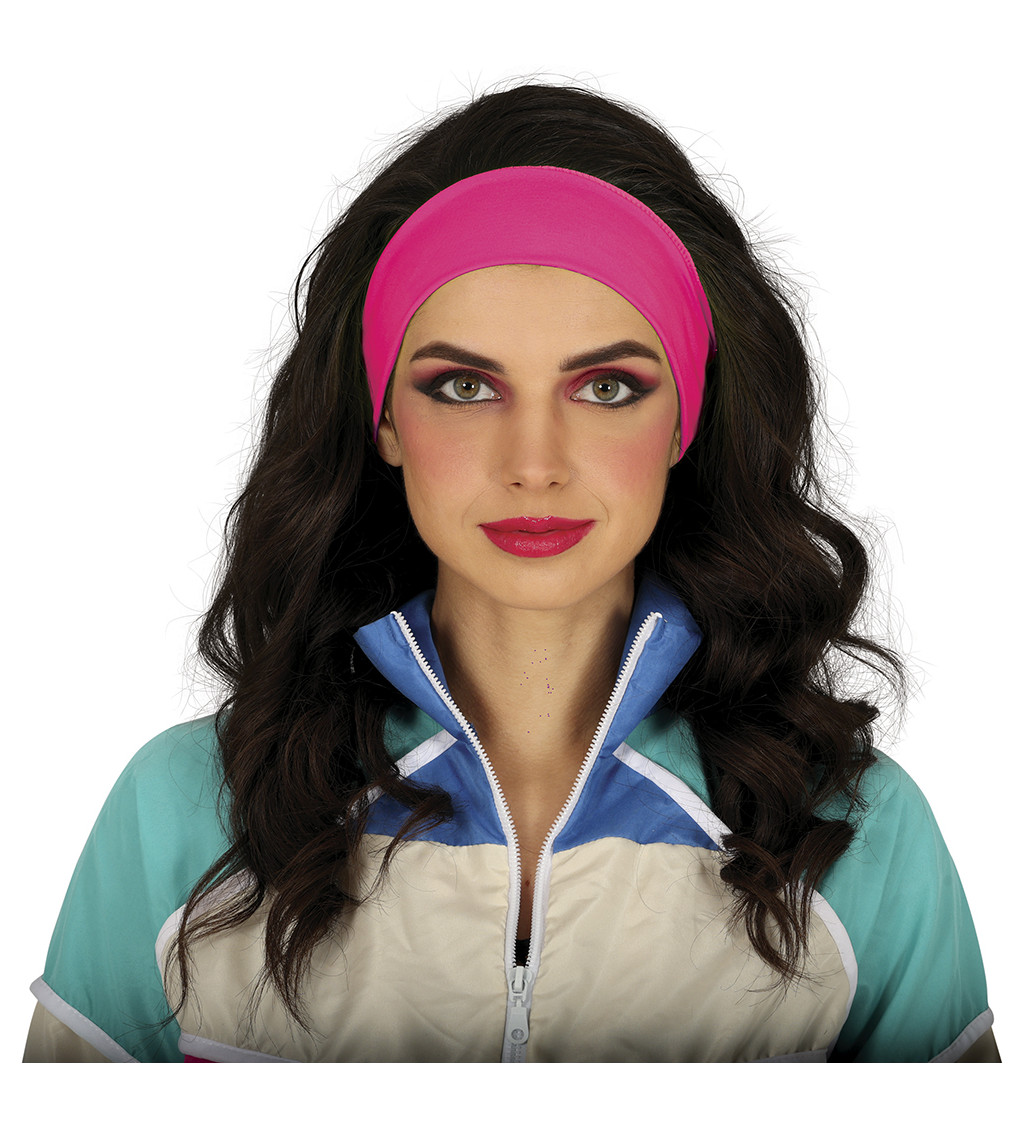 Retro čelenka – neonově růžová