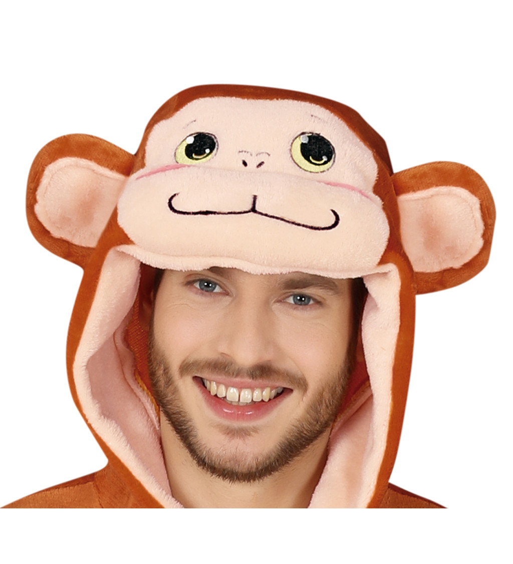 Pánský overal Opice s kapucí a ocasem