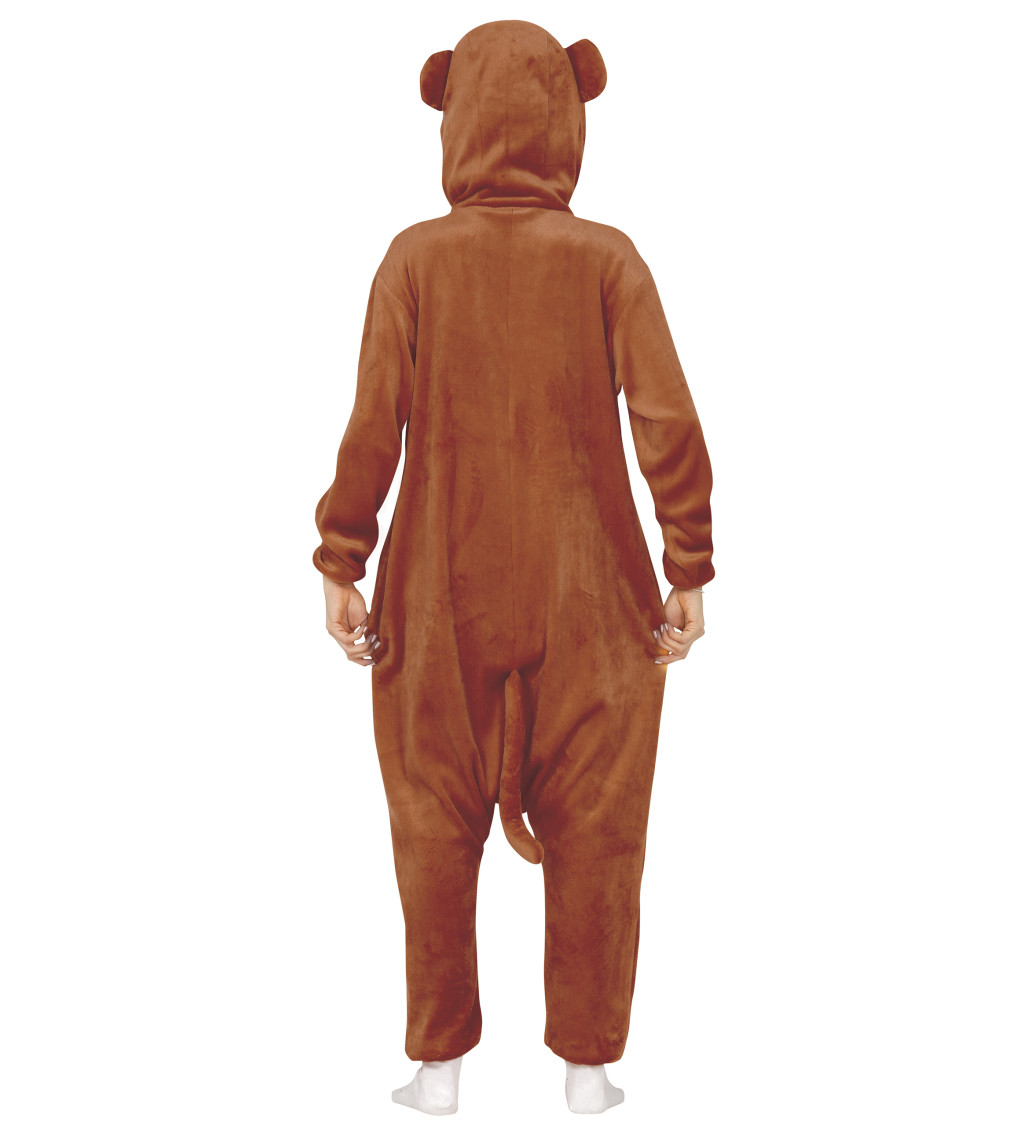 Pánský overal Opice s kapucí a ocasem