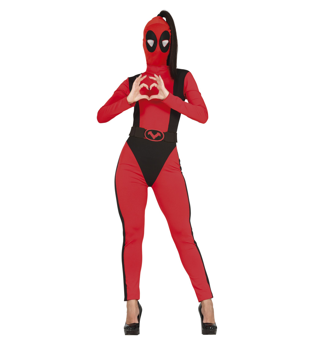 Dámský kostým Antihrdinka: Originální overal s kapucí a páskem