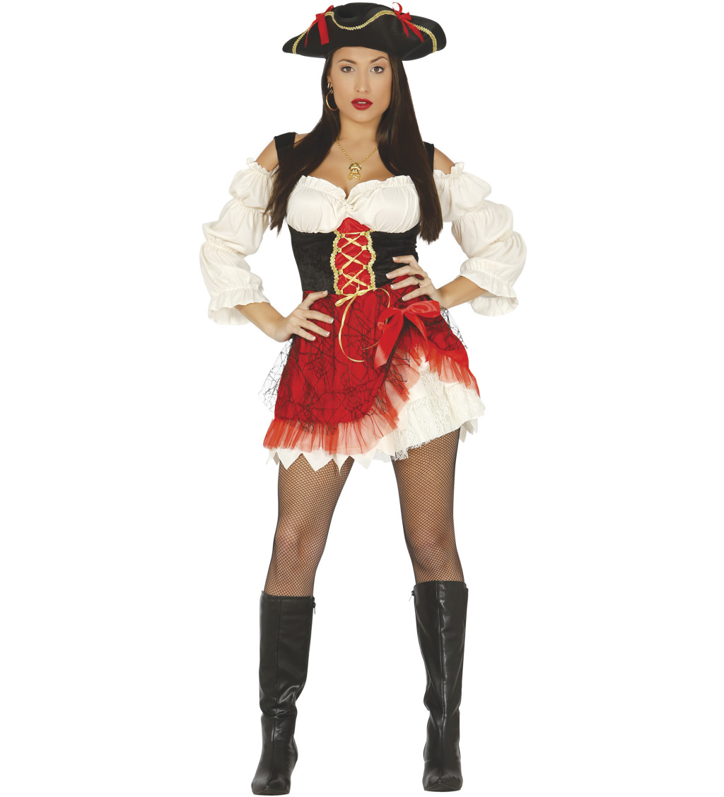 Dámský kostým dobrodružné pirátky