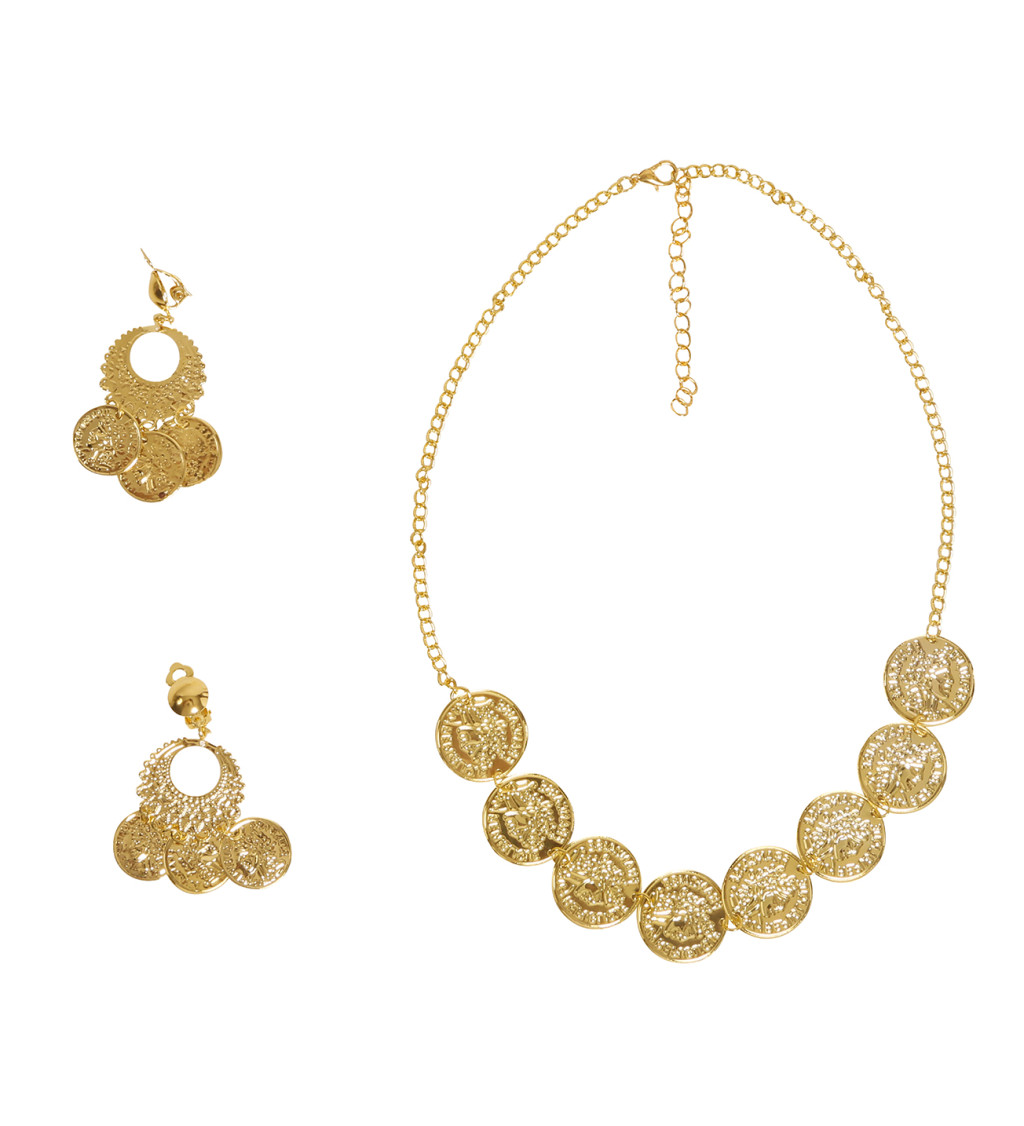 Sada – zlatý náhrdelník a náušnice