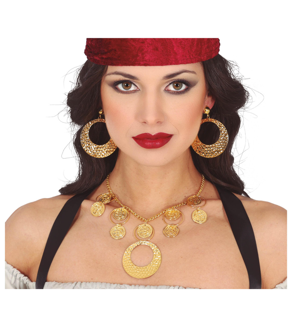 Zlatý náhrdelník a náušnice – sada