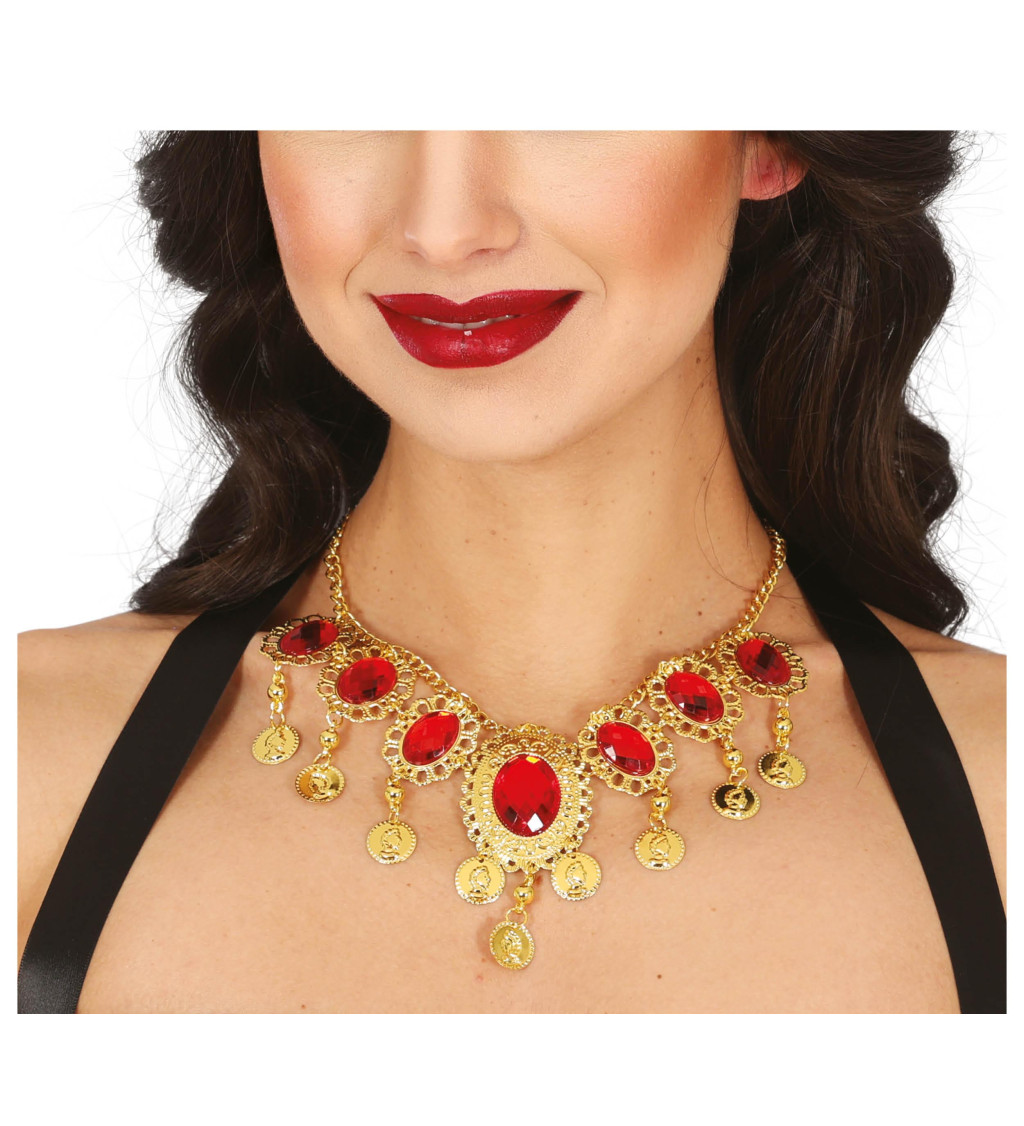 Náhrdelník – červené rubíny