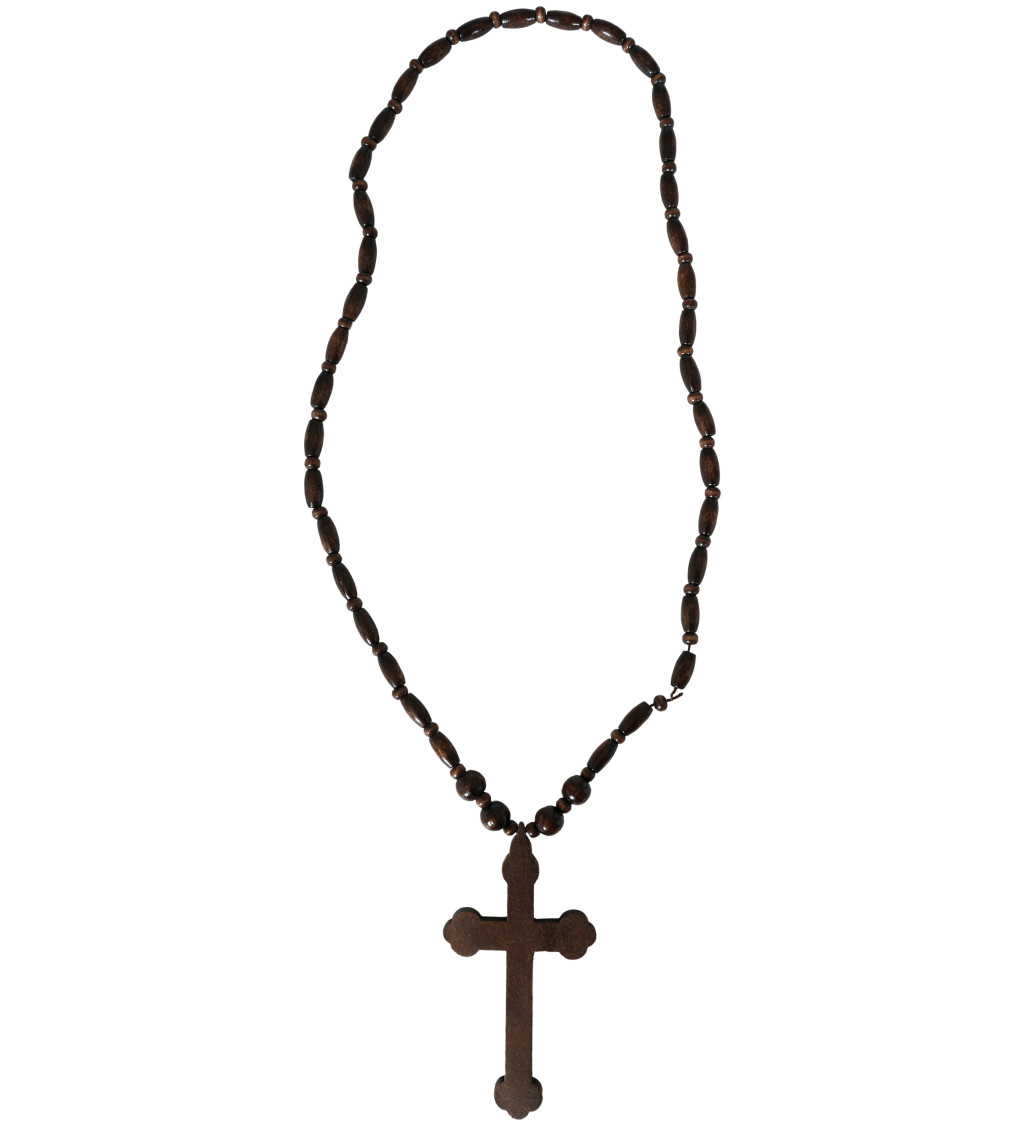 Dřevěný růženec 48 cm