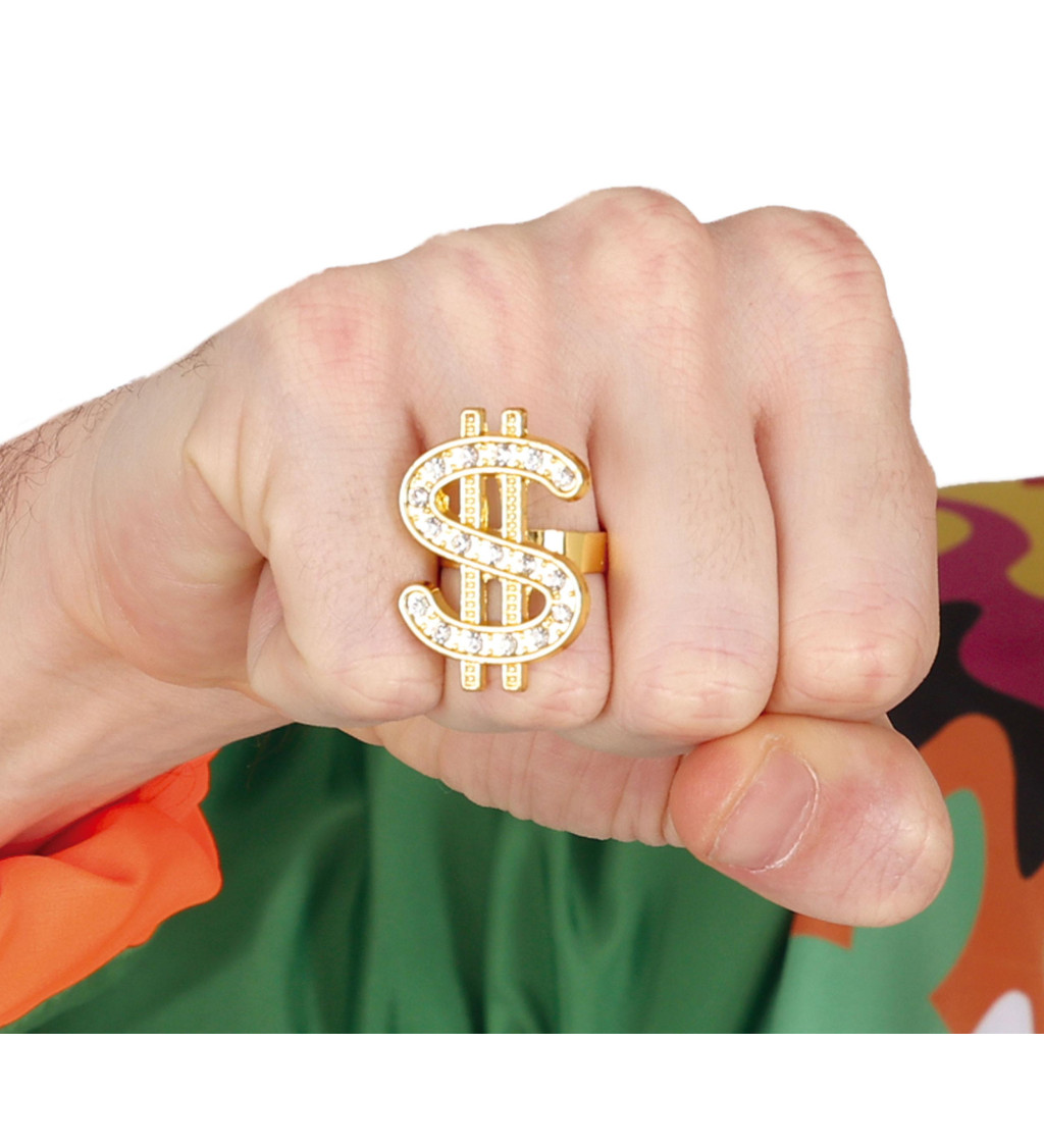 Kovový prsten – „dolar“