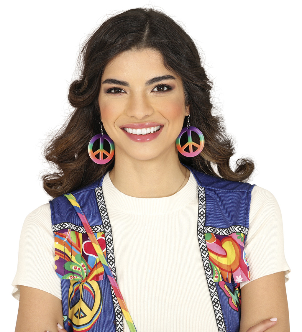 Barevné hippie náušnice