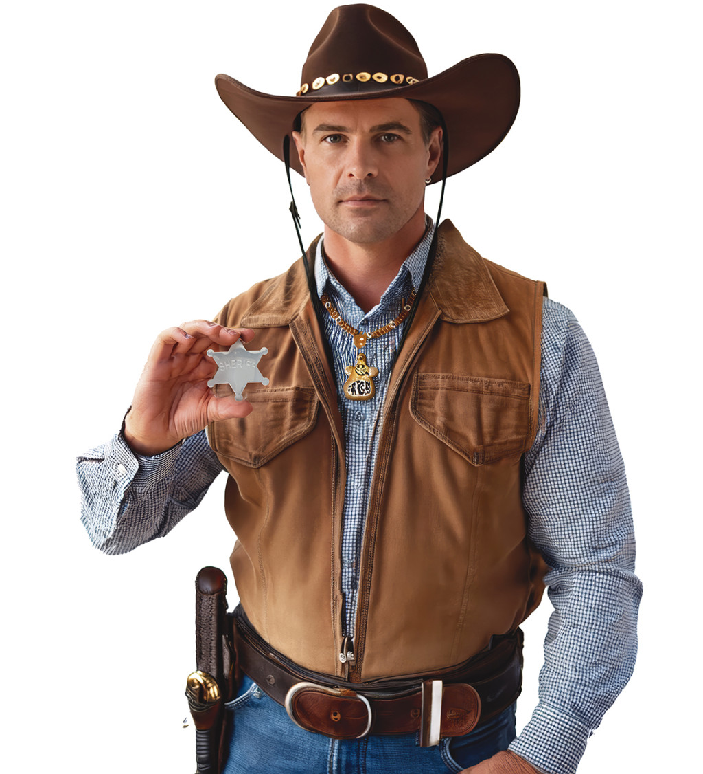 Hvězda šerifa – kovová 6 cm