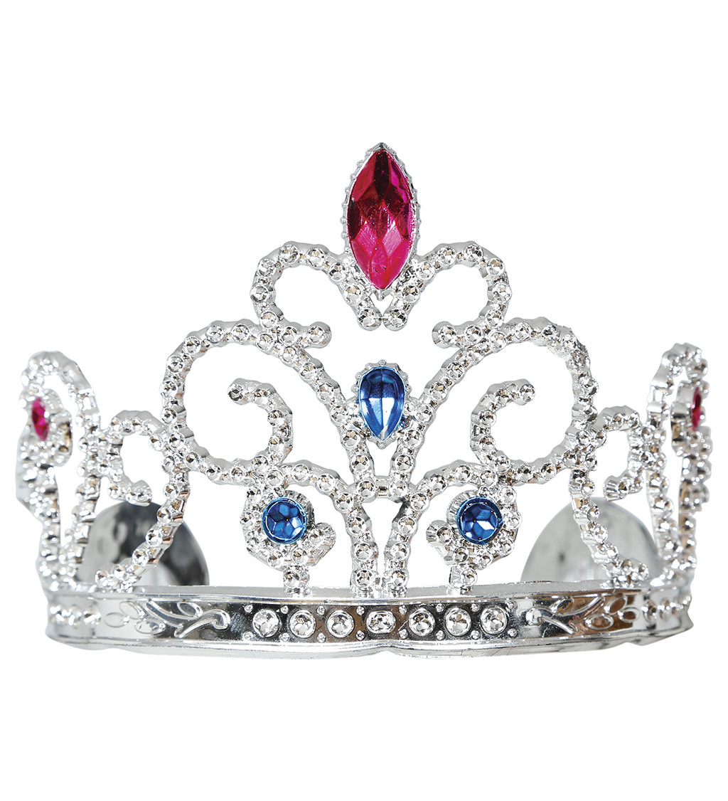 Princeznovská korunka – stříbrná s drahokamy