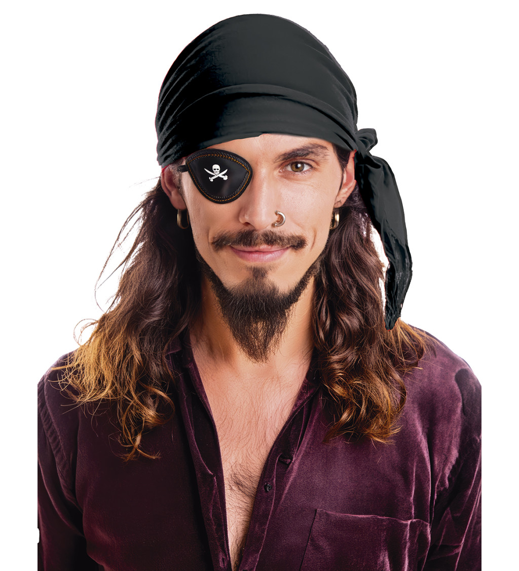Pirátský šátek – černý