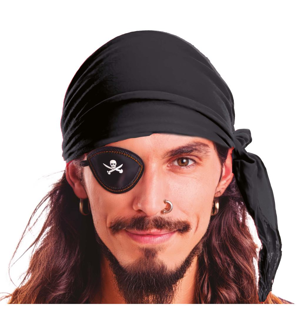 Pirátský šátek – černý