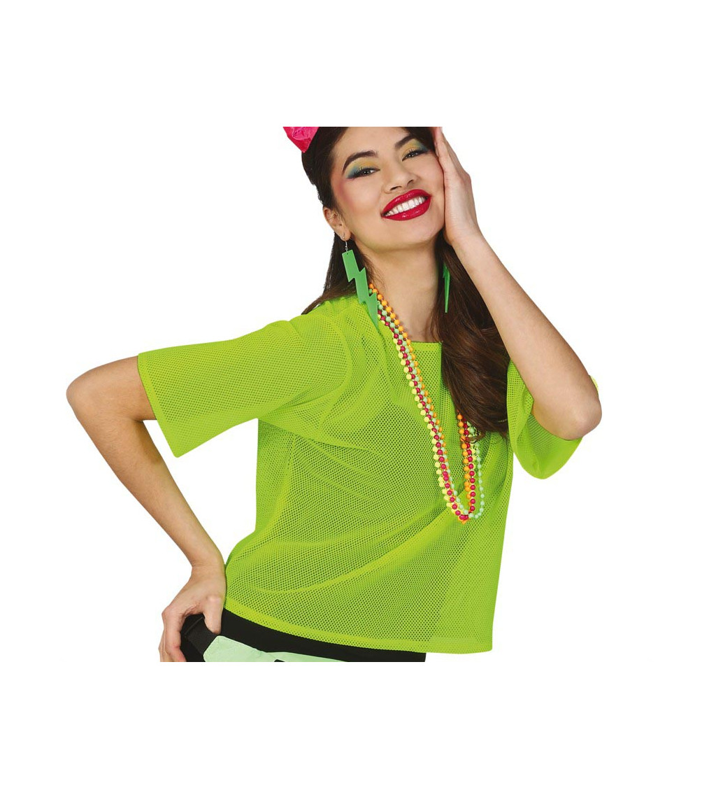 Síťované tričko – neonově zelené