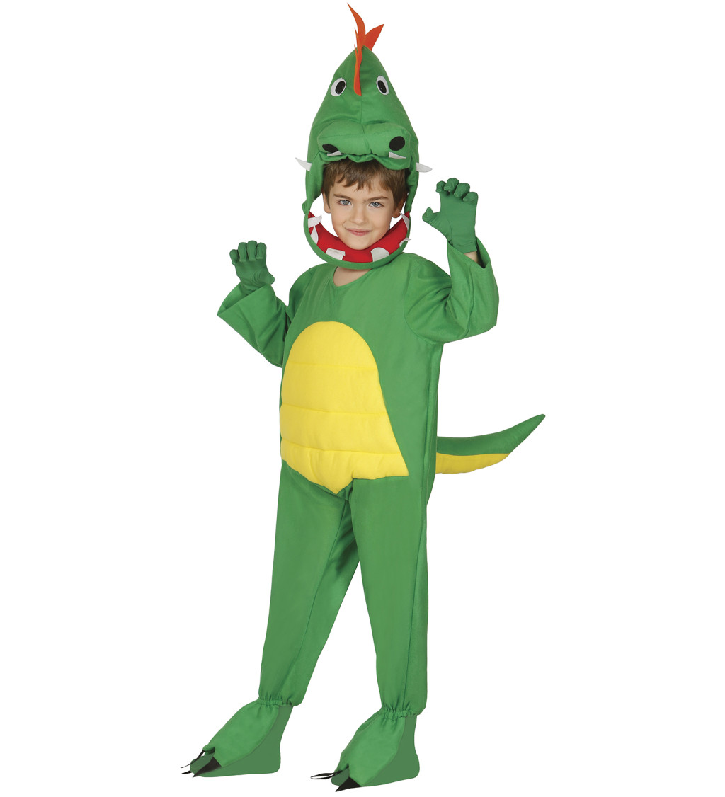 Dětský kostým Dinosaurus: Overal s kapucí