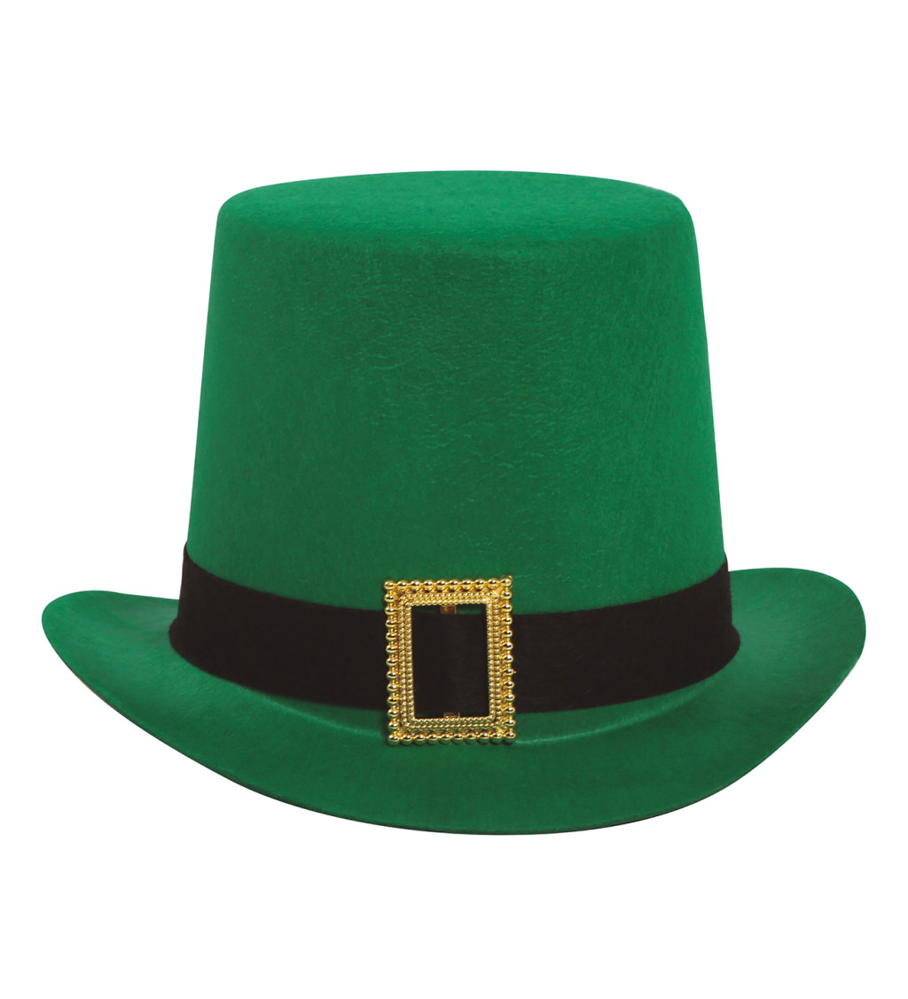 Zelený karnevalový cylindr