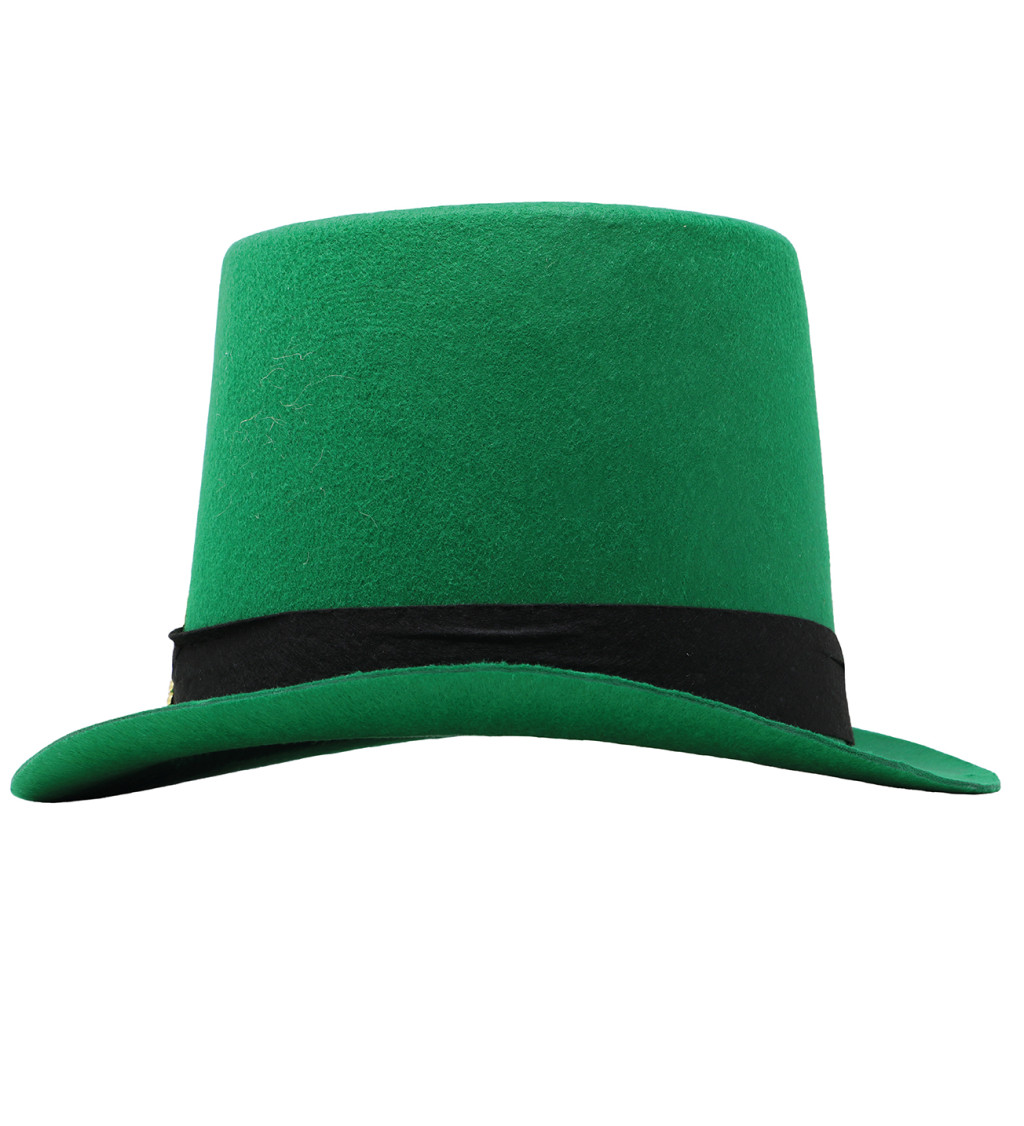 Zelený karnevalový cylindr