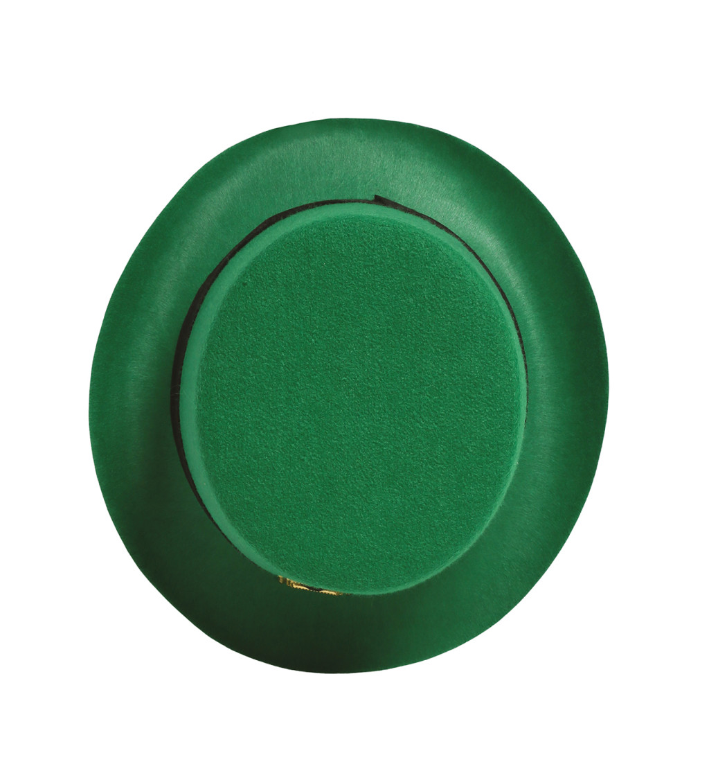 Zelený karnevalový cylindr