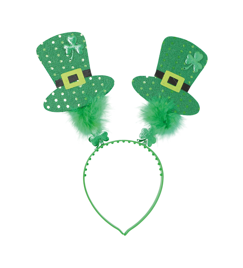 Čelenka se zelenými cylindry