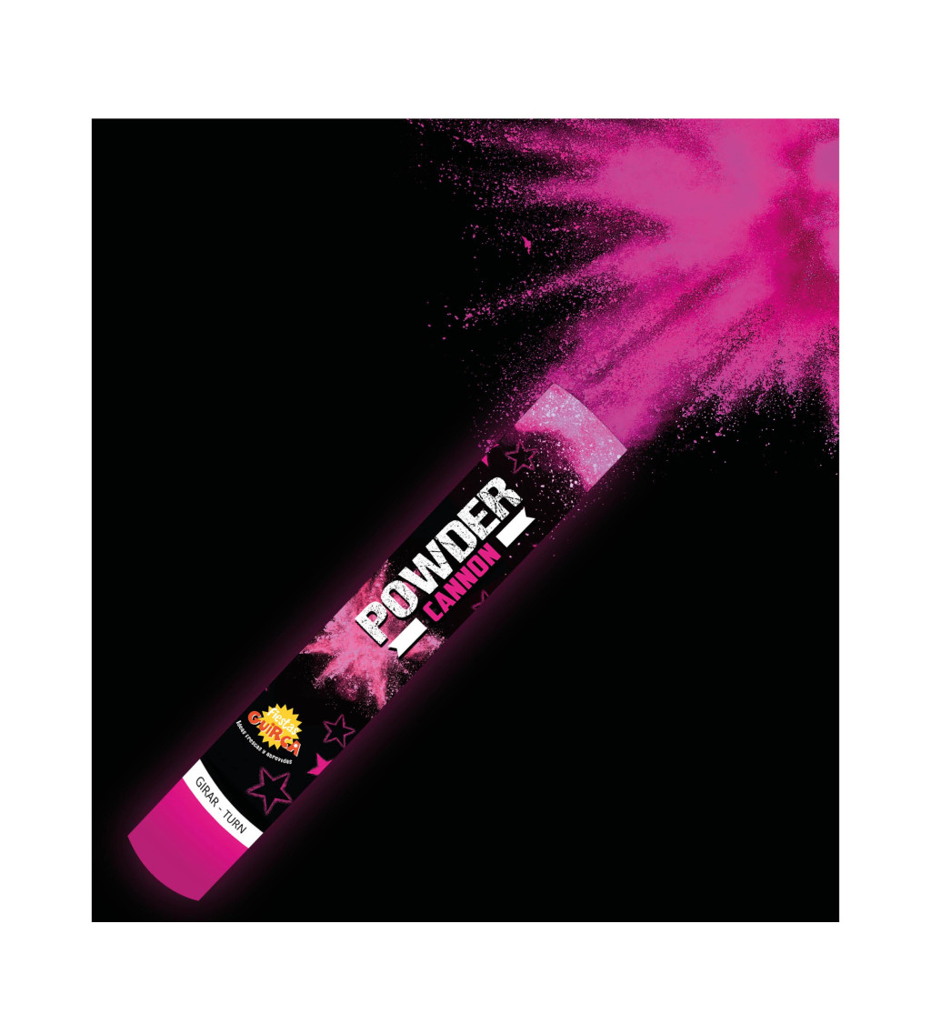 Vystřelovací kanón s práškem – růžová